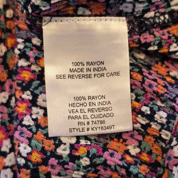 Patrons of Peace Womens Crop Top Size Small Floral Tie Back Bloomcore Festival - Picture 5 of 10